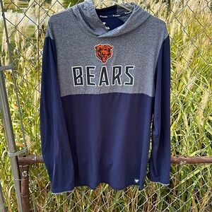 Men’s Chicago Bears Fanatics Large Long Sleeve Hooded Athletic Shirt